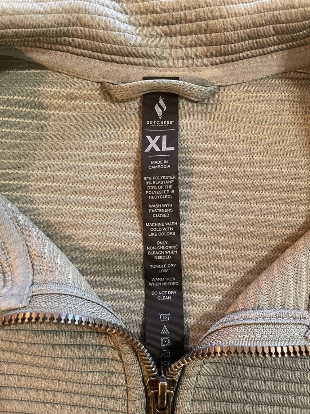 Light Sage Green Ribbed Full-Zip Jacket - Picture 2 of 2